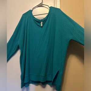 Zenana Outfitters Lightweight Teal Sweater 3X